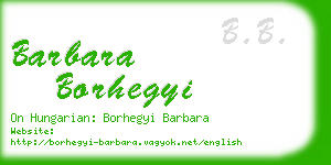 barbara borhegyi business card